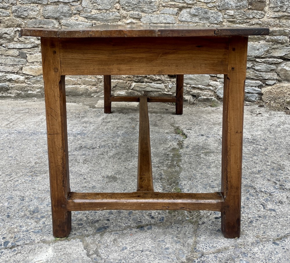 Antique French Chestnut Farmhouse Table View XVI