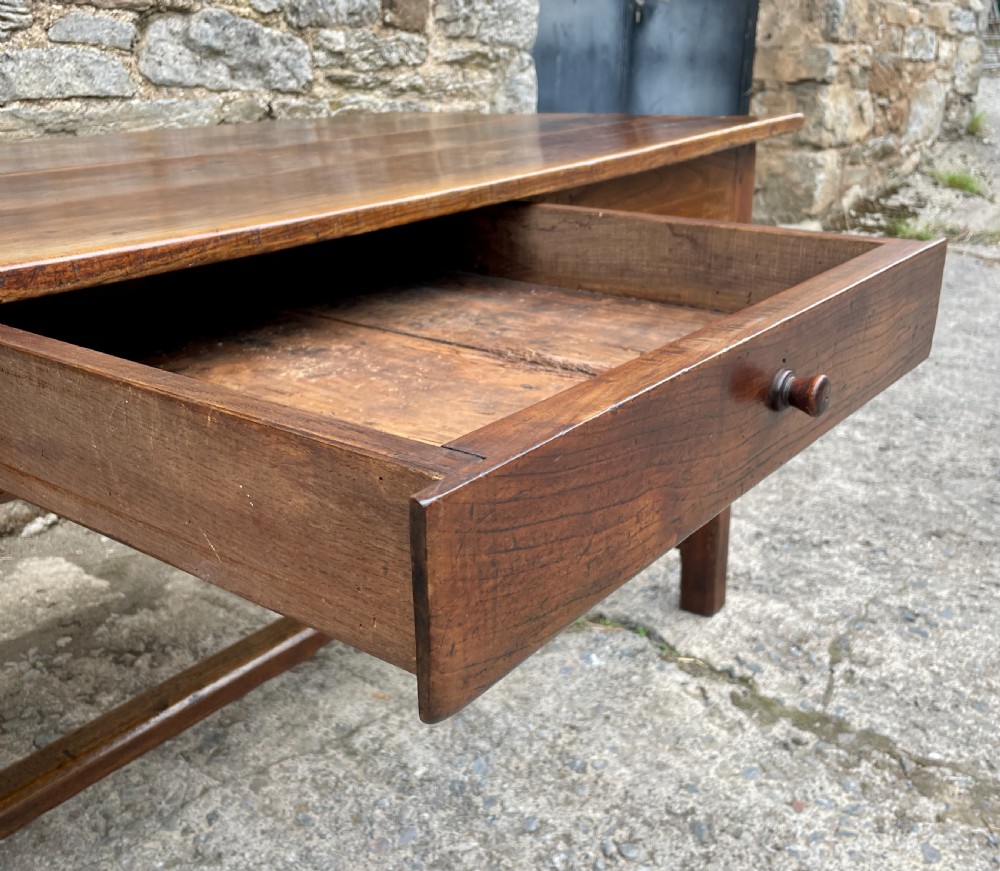 Antique French Chestnut Farmhouse Table View XVII