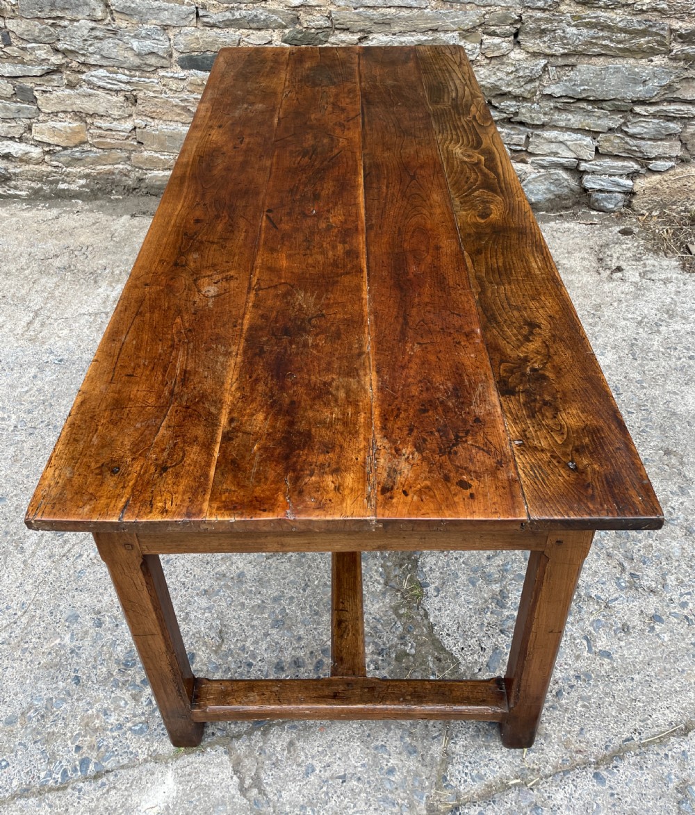 Antique French Chestnut Farmhouse Table View XVIII