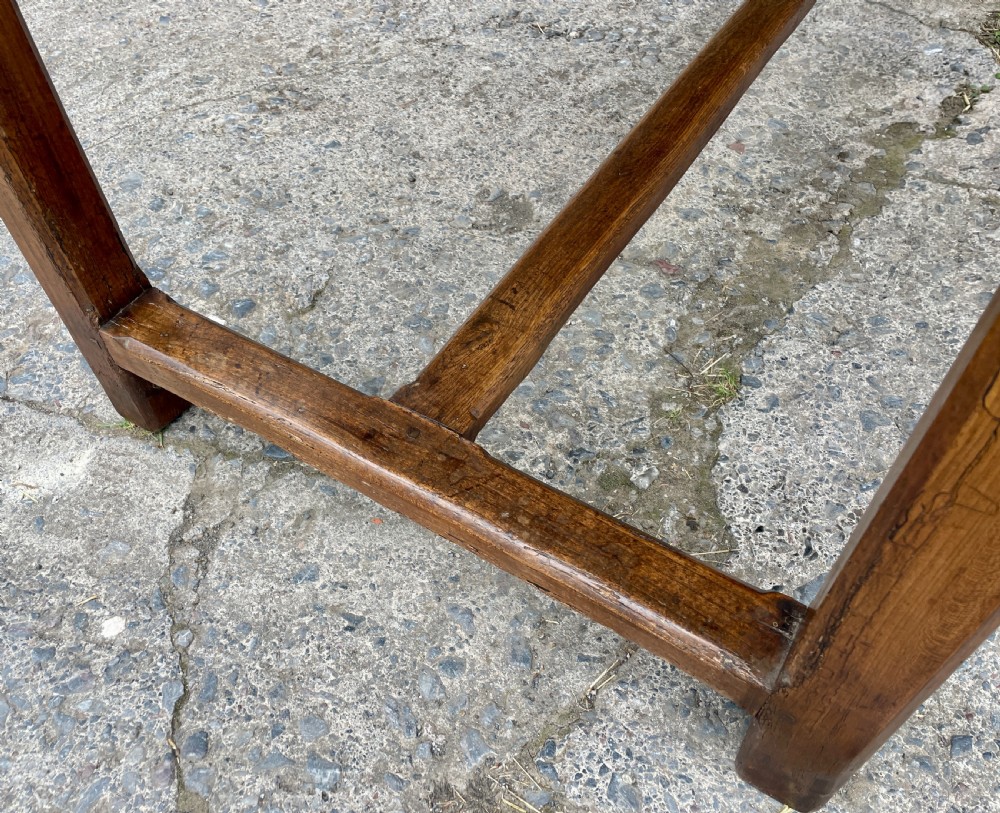 Antique French Chestnut Farmhouse Table View XX