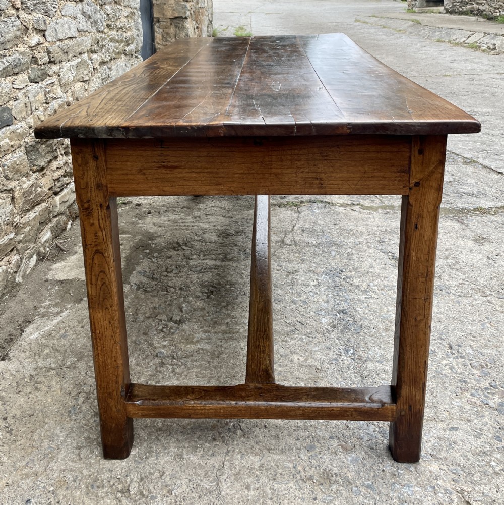 Antique French Chestnut Farmhouse Table View XXIII