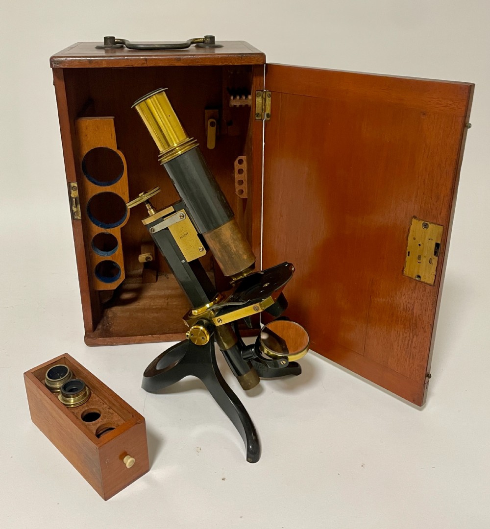 Victorian Microscope in Box by Swift and Son View II
