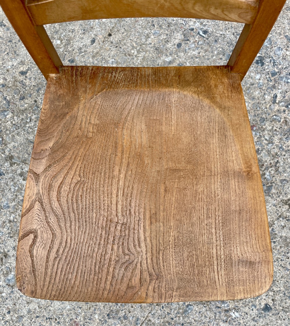 Set of Six Antique Chapel Chairs View XII