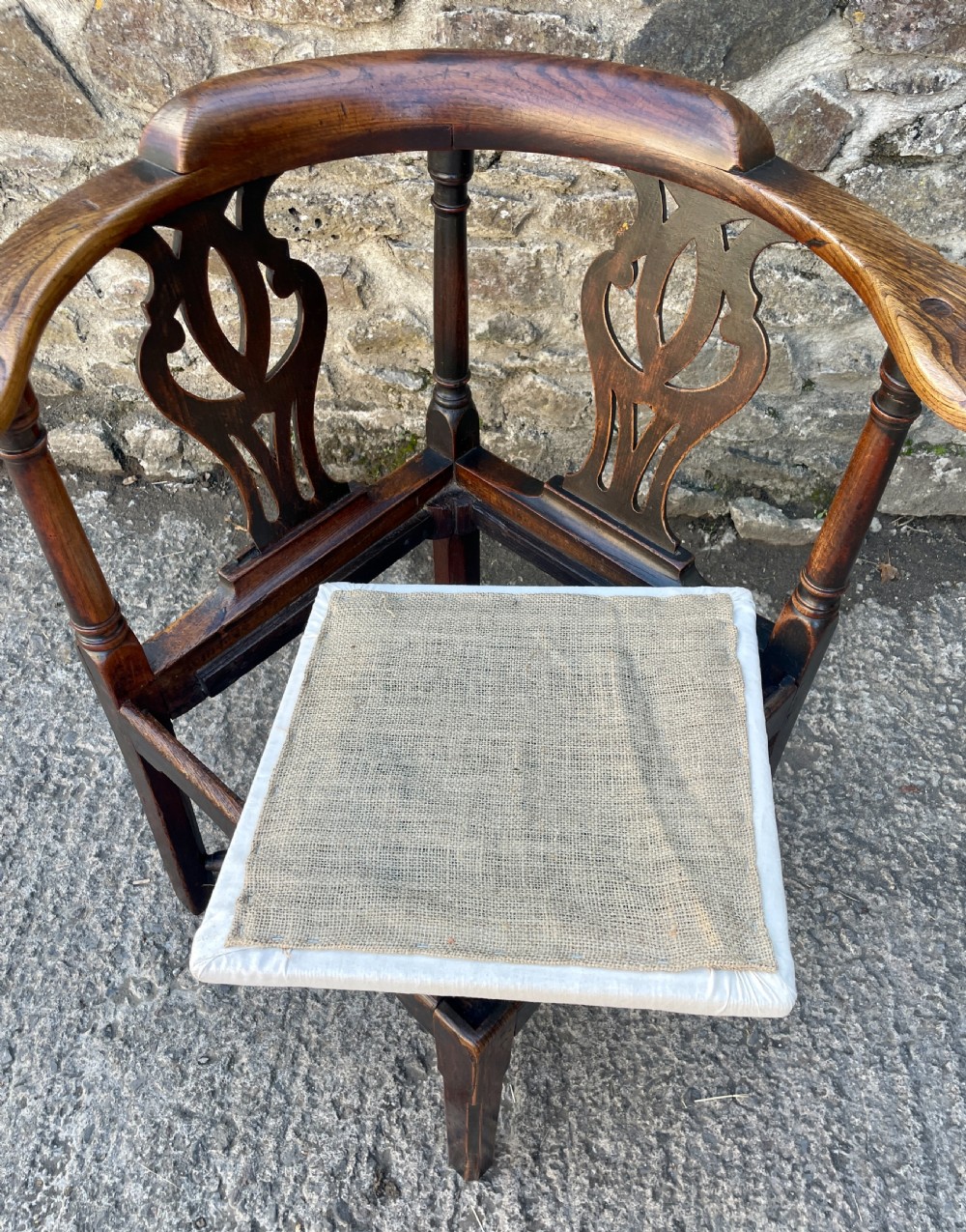 Georgian Elm and Oak Country Corner Chair View VIII