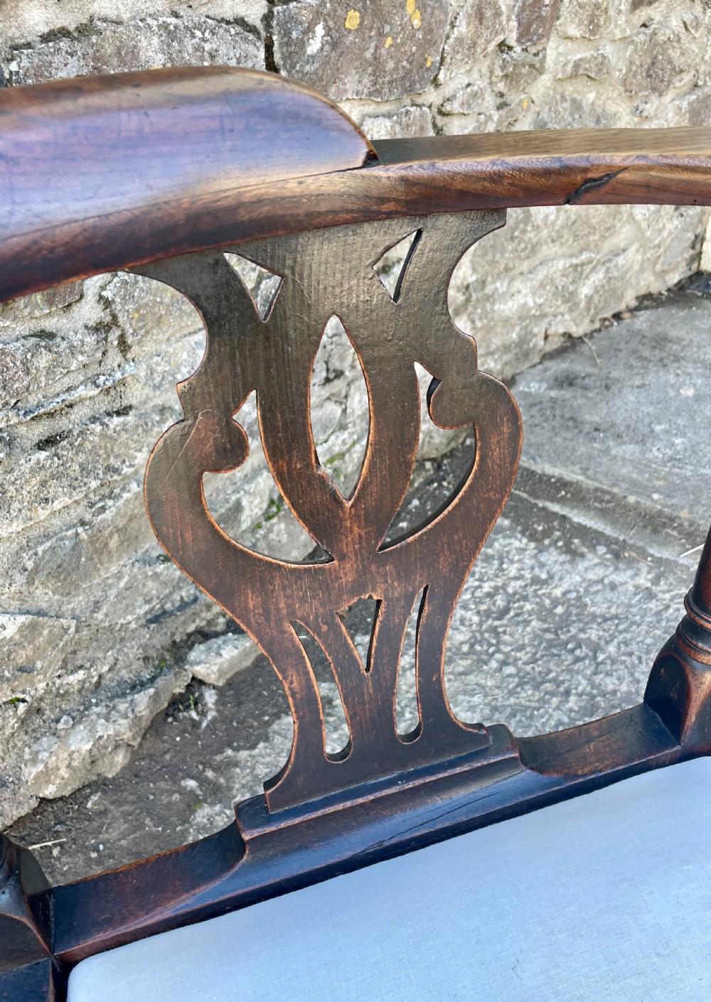 Georgian Elm and Oak Country Corner Chair View XI