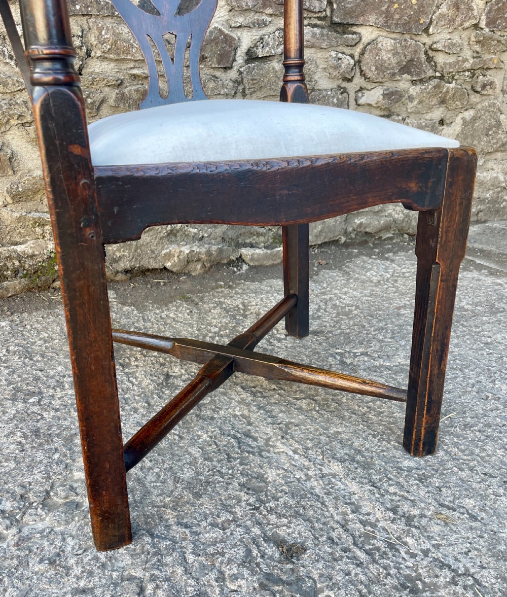Georgian Elm and Oak Country Corner Chair View XV