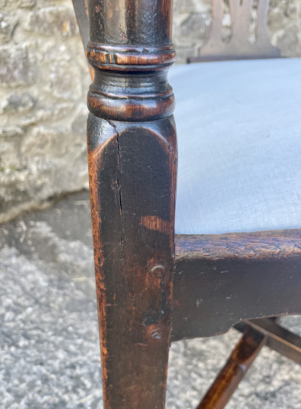 Georgian Elm and Oak Country Corner Chair View XVIII