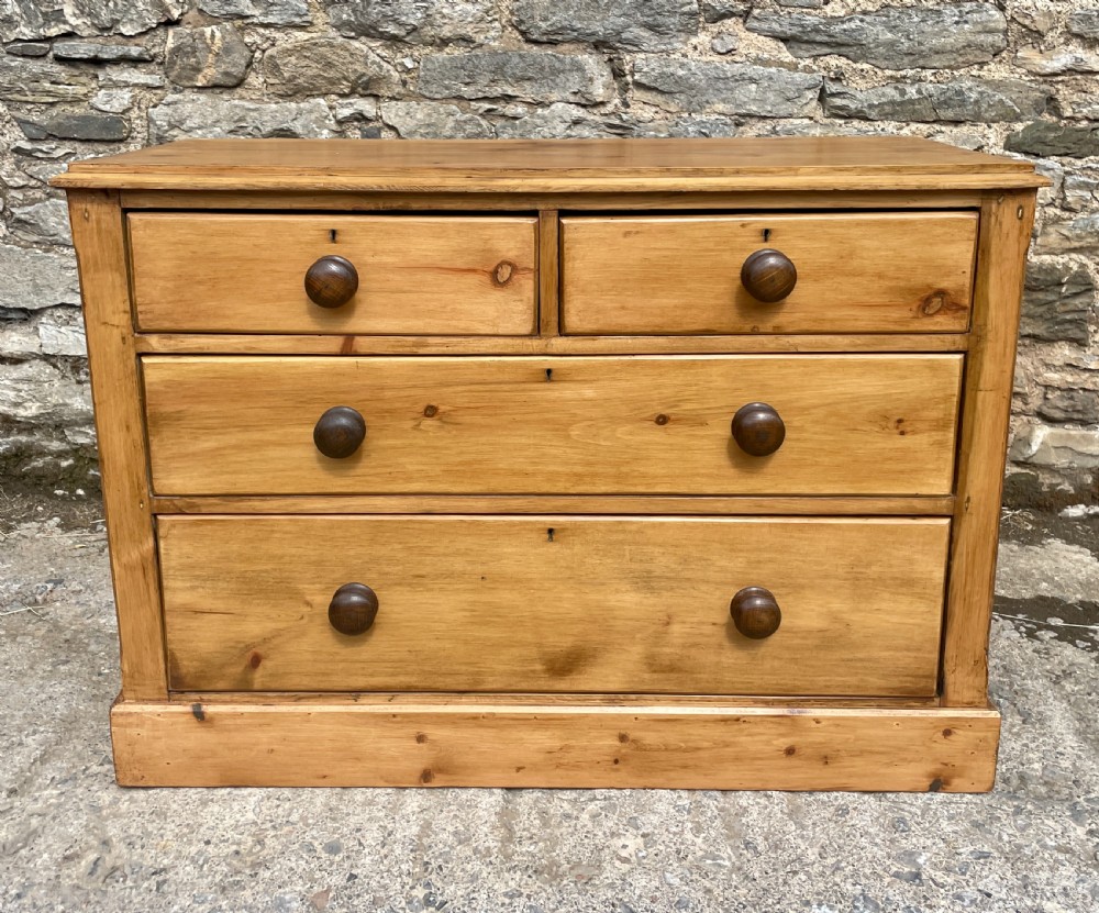 Antique Stripped Pine Chest of Drawers View II
