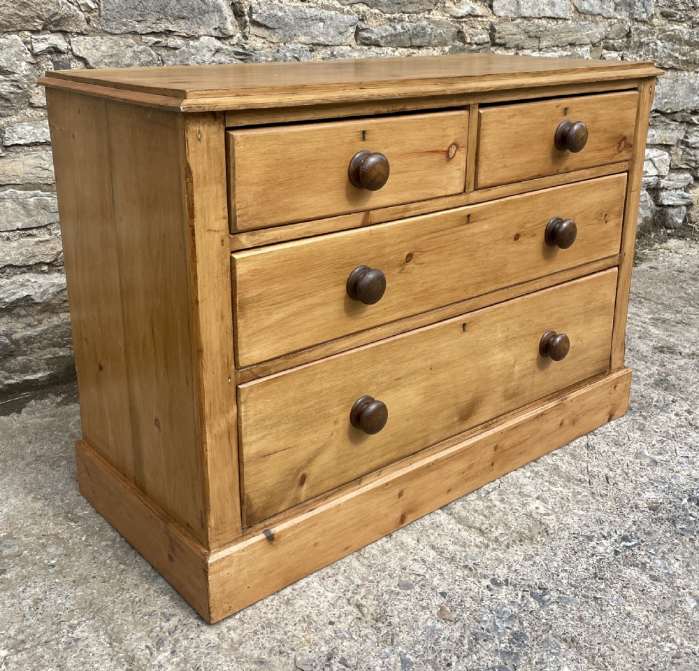 Antique Stripped Pine Chest of Drawers View III