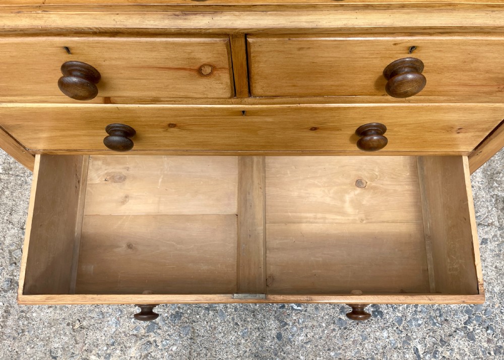 Antique Stripped Pine Chest of Drawers View XII