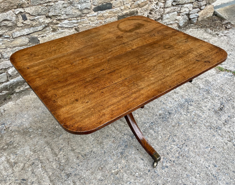Georgian Oak Tilt Top Breakfast Table View IV