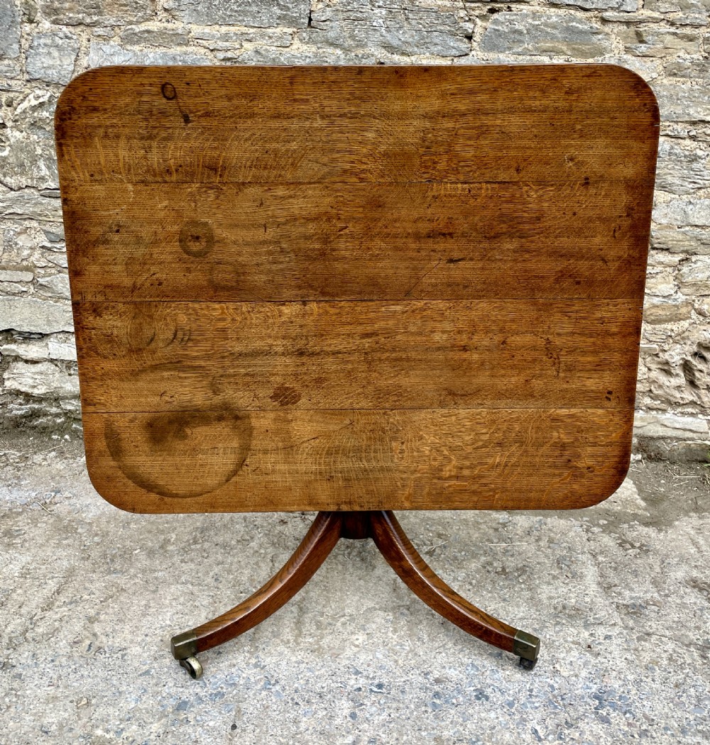 Georgian Oak Tilt Top Breakfast Table View V