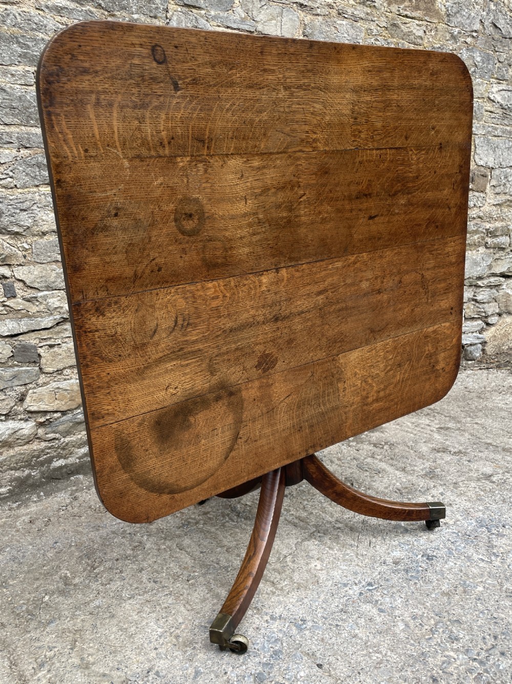 Georgian Oak Tilt Top Breakfast Table View VIII
