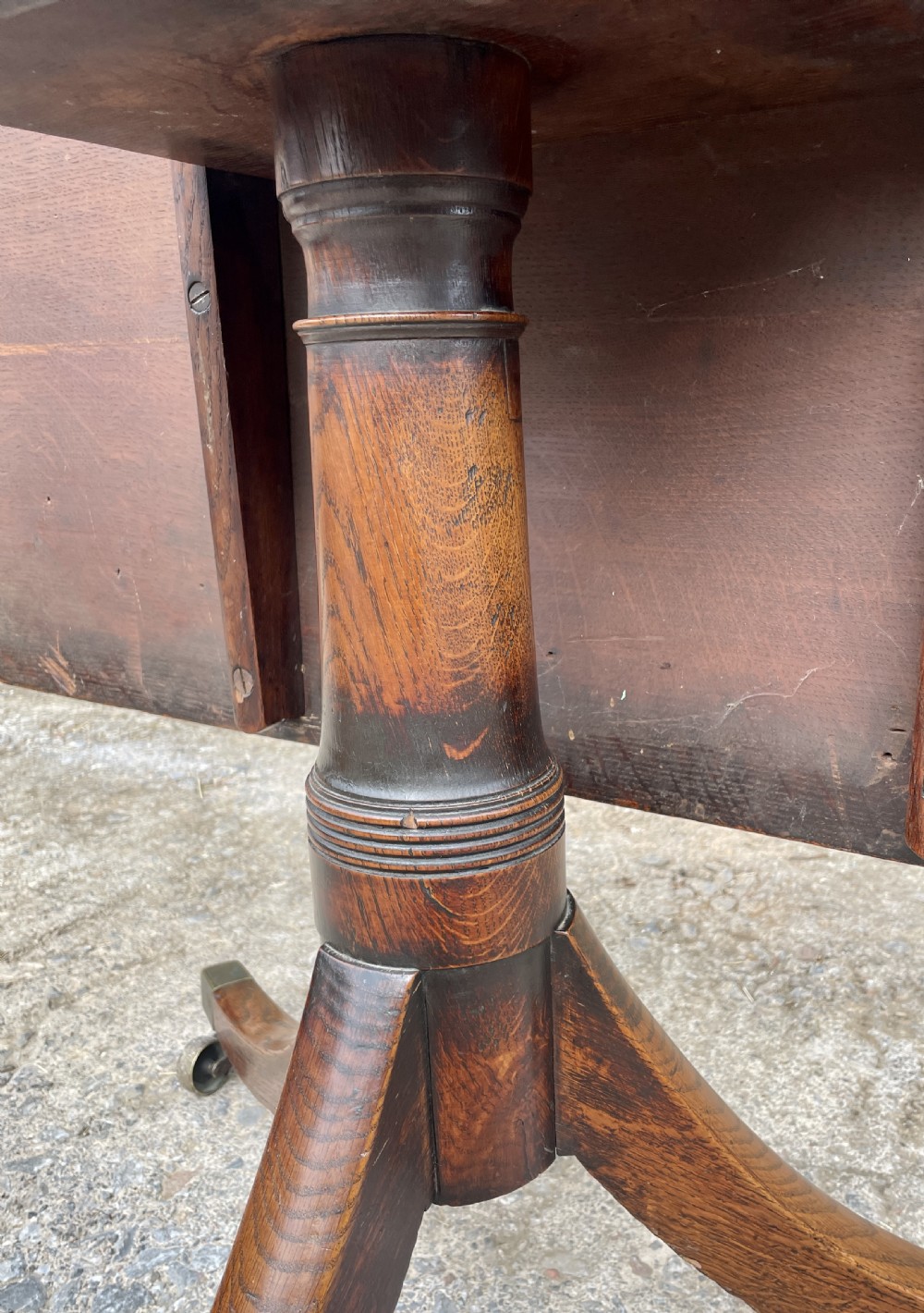 Georgian Oak Tilt Top Breakfast Table View XII