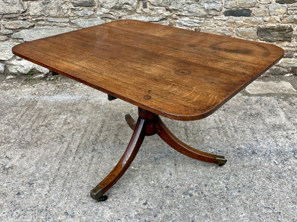 Georgian Oak Tilt Top Breakfast Table View XIII