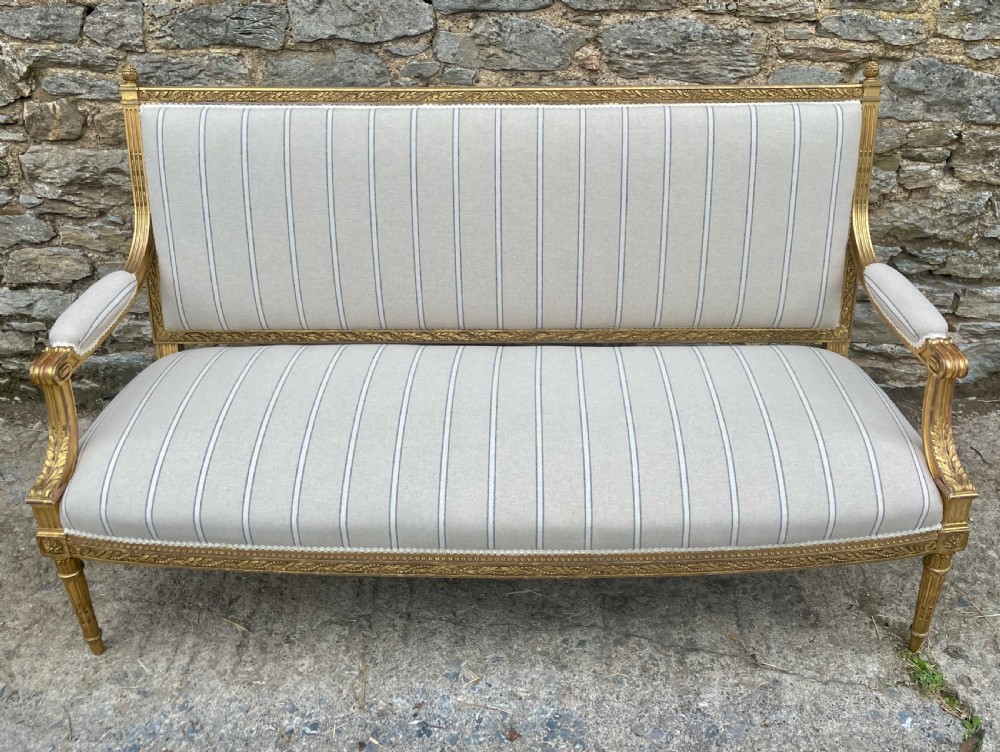 Antique French Giltwood Settee View II