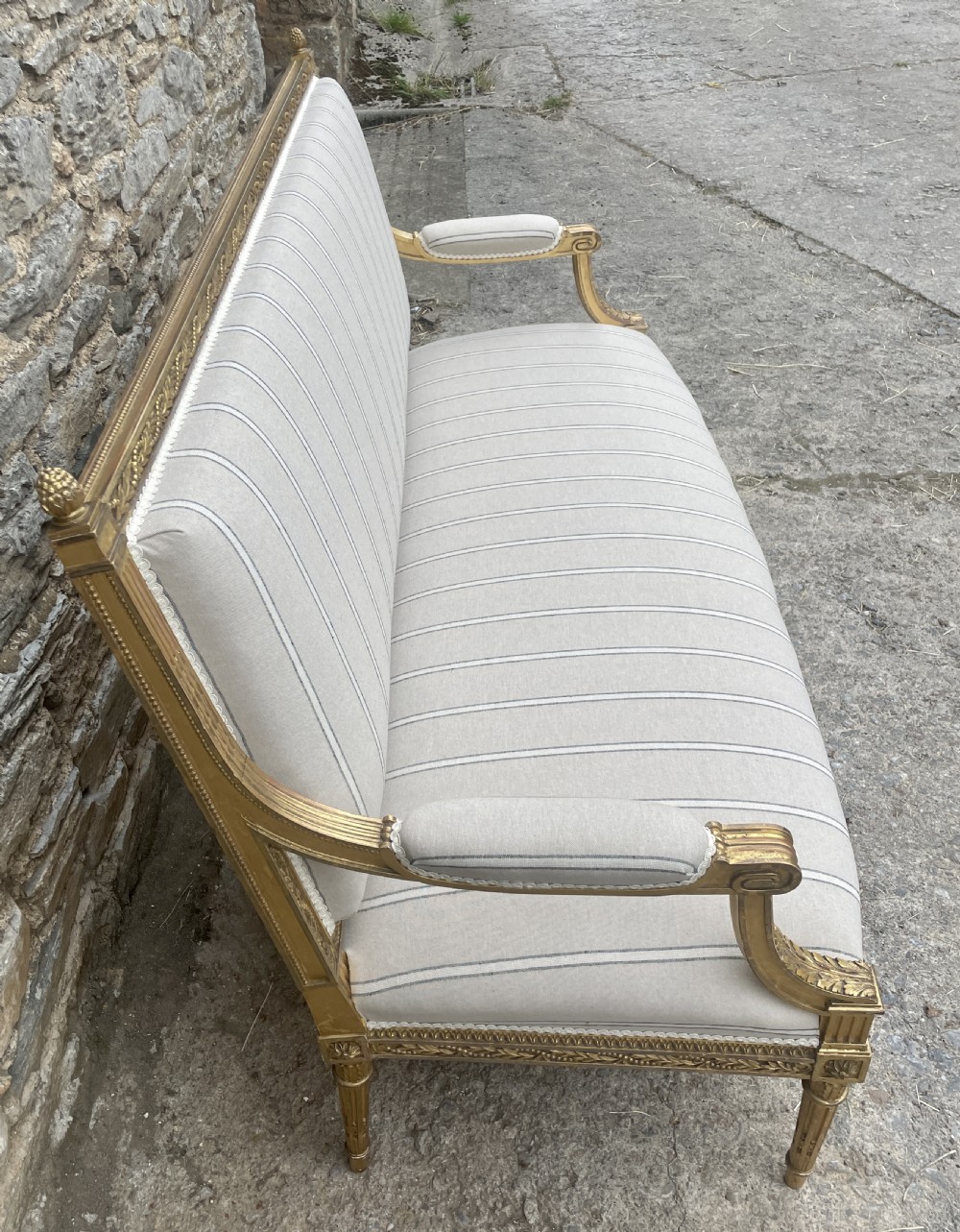Antique French Giltwood Settee View VIII