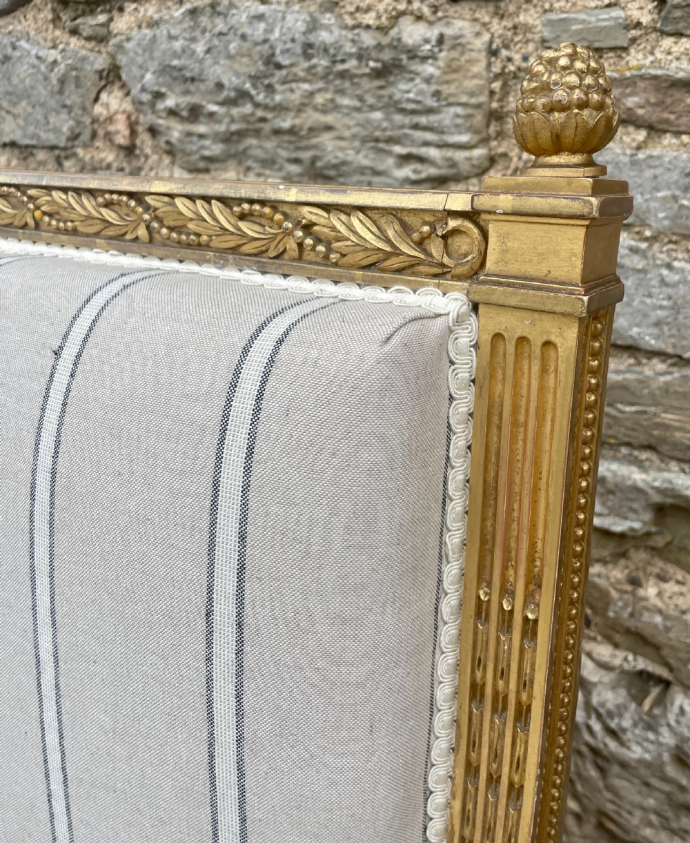 Antique French Giltwood Settee View XII
