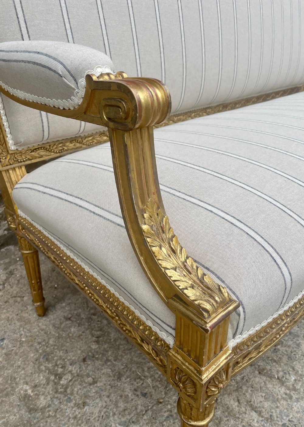 Antique French Giltwood Settee View XIV