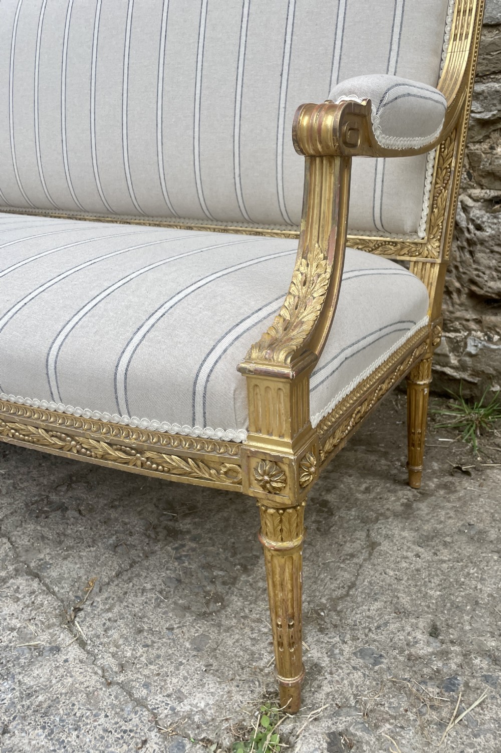 Antique French Giltwood Settee View XVI