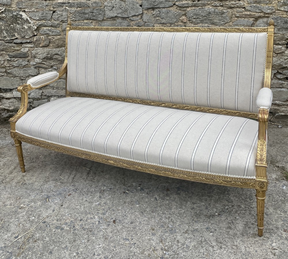 Antique French Giltwood Settee View XVIII