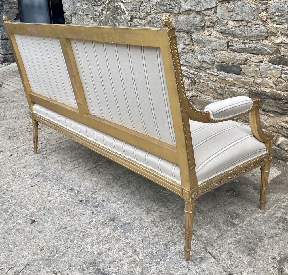 Antique French Giltwood Settee View XXI