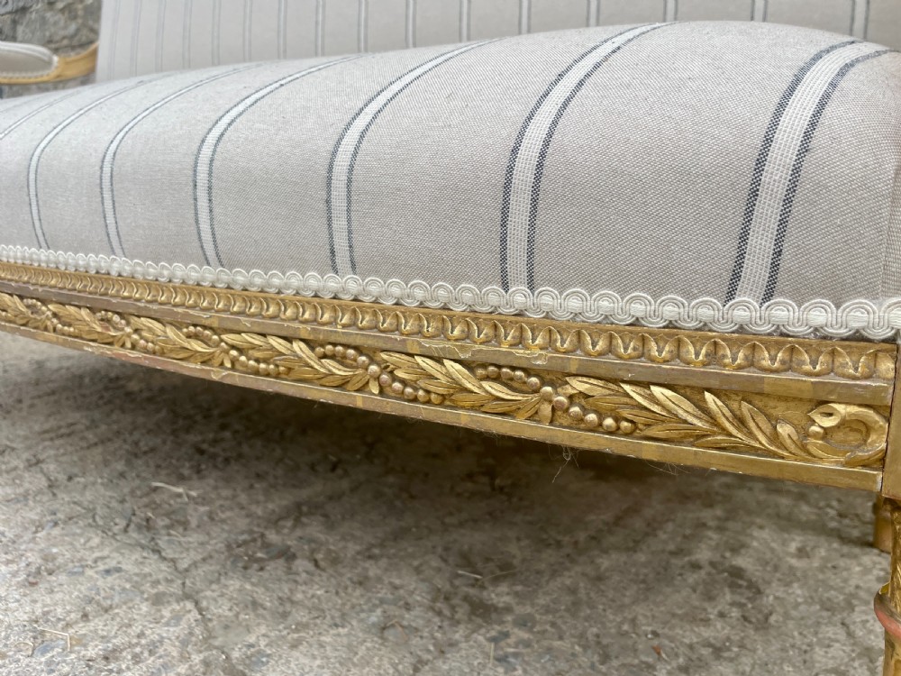 Antique French Giltwood Settee View XXV