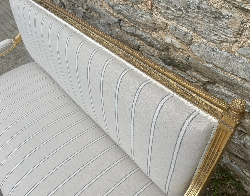 Antique French Giltwood Settee View XXVII