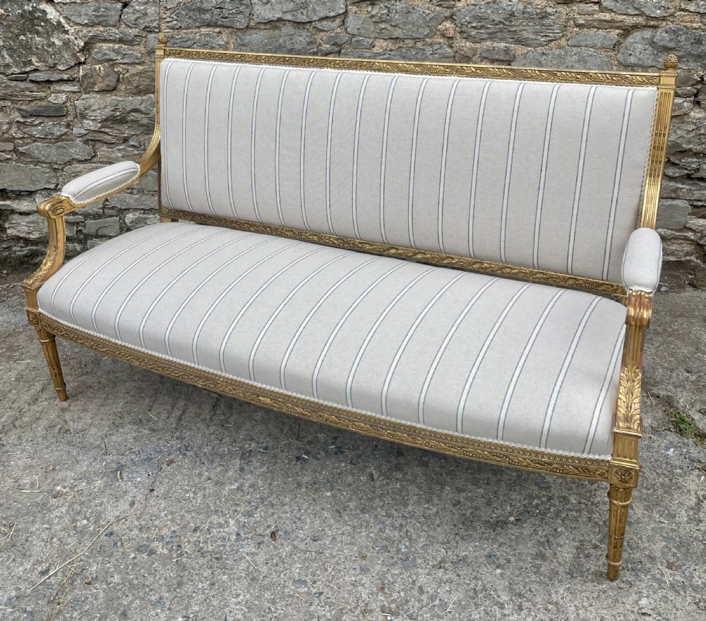 Antique French Giltwood Settee View XXVIII