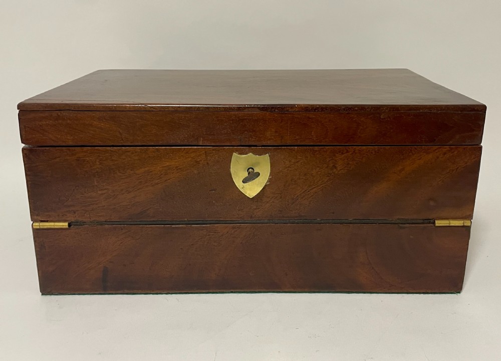 Victorian Military Style Mahogany Writing Slope View II