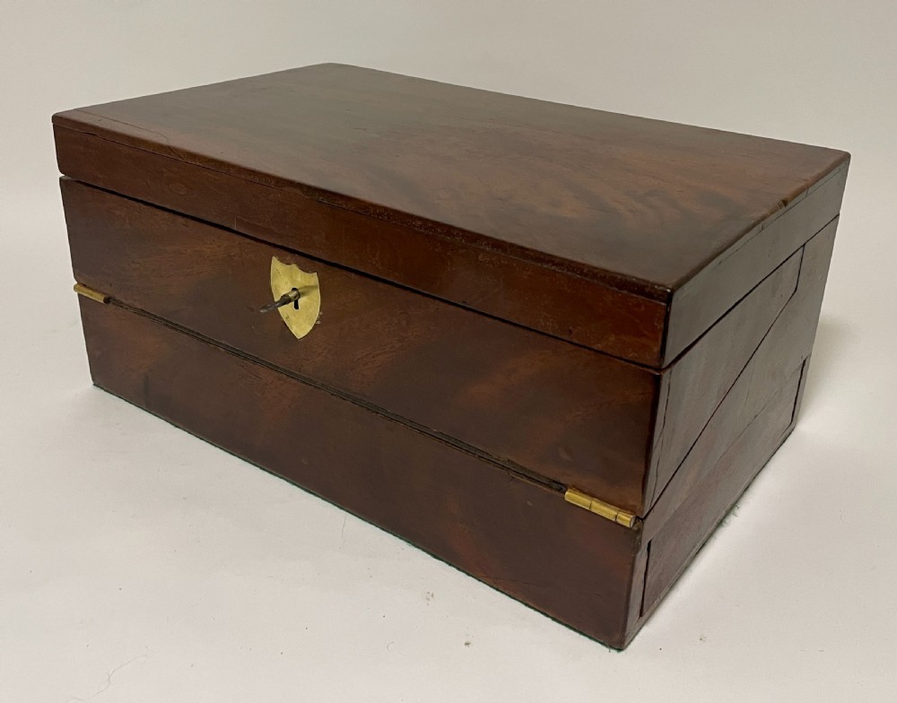 Victorian Military Style Mahogany Writing Slope View III