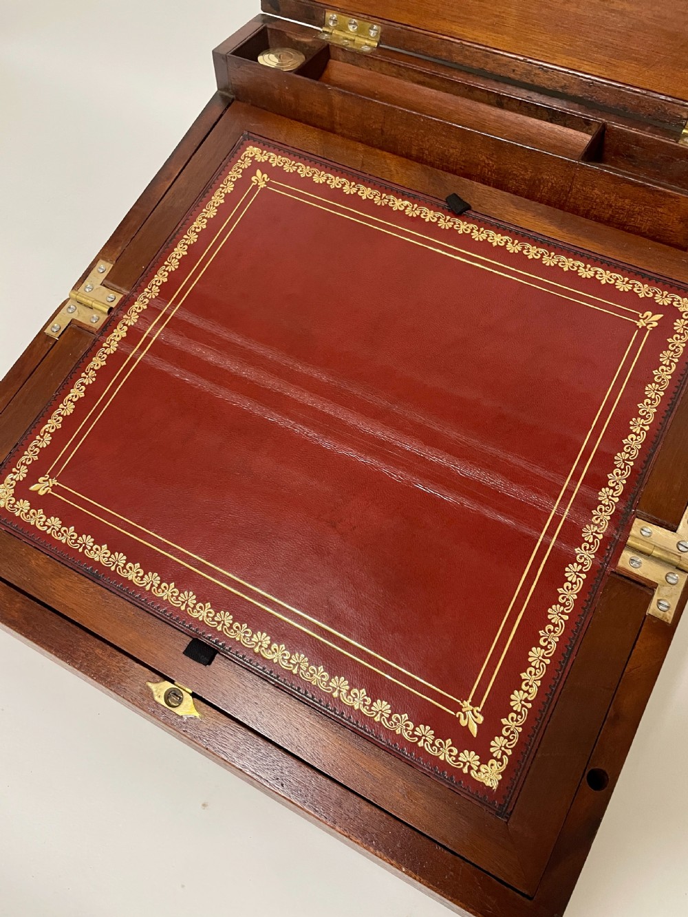 Victorian Military Style Mahogany Writing Slope View VII