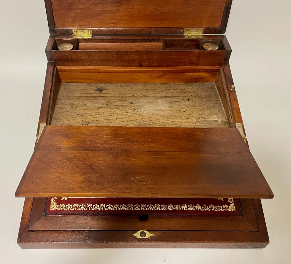 Victorian Military Style Mahogany Writing Slope View IX