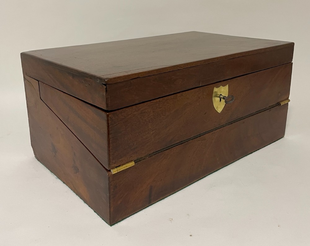 Victorian Military Style Mahogany Writing Slope View XIII