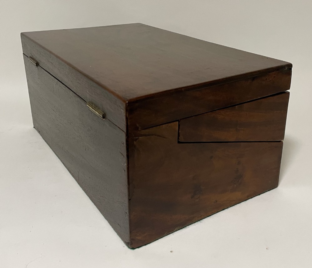 Victorian Military Style Mahogany Writing Slope View XIV
