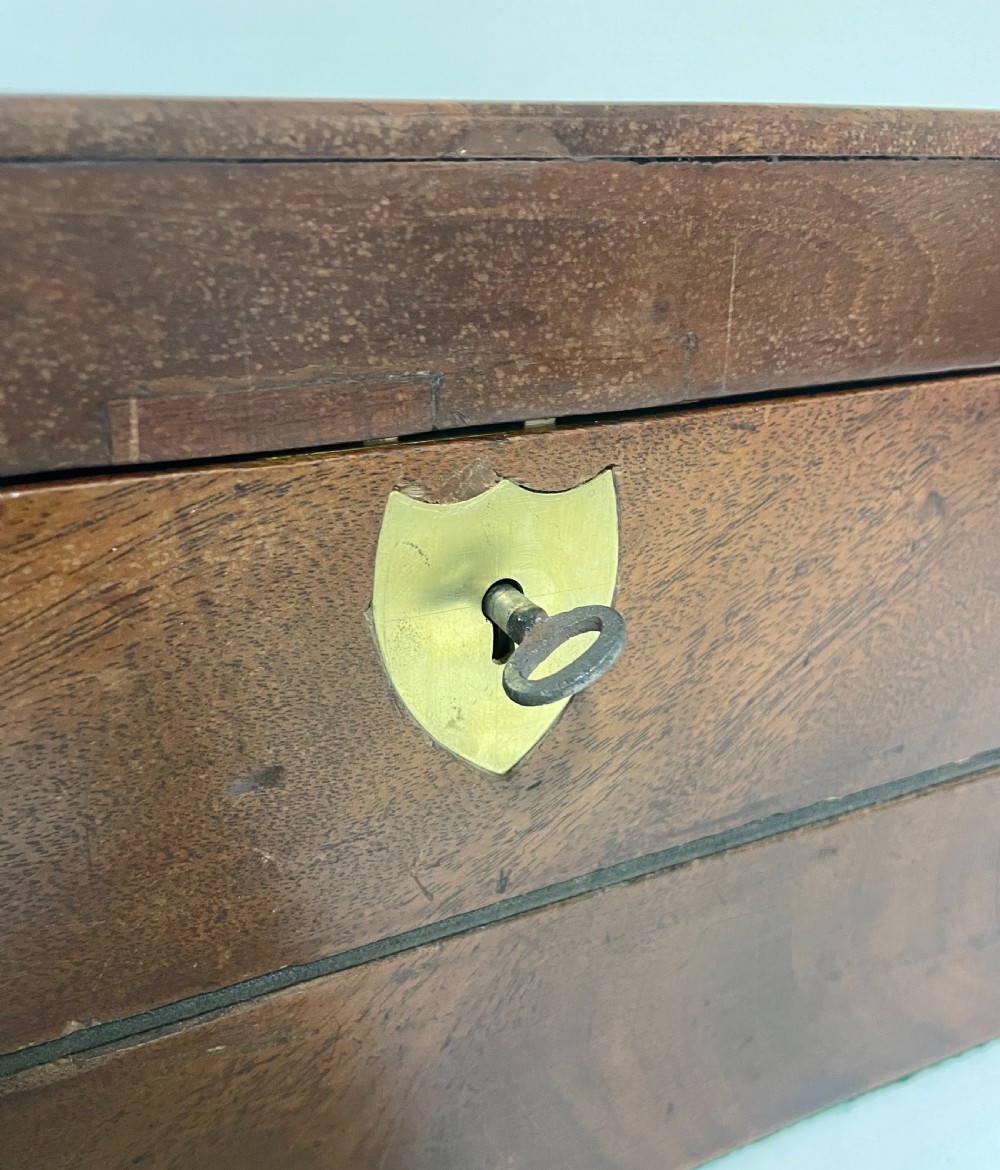 Victorian Military Style Mahogany Writing Slope View XV