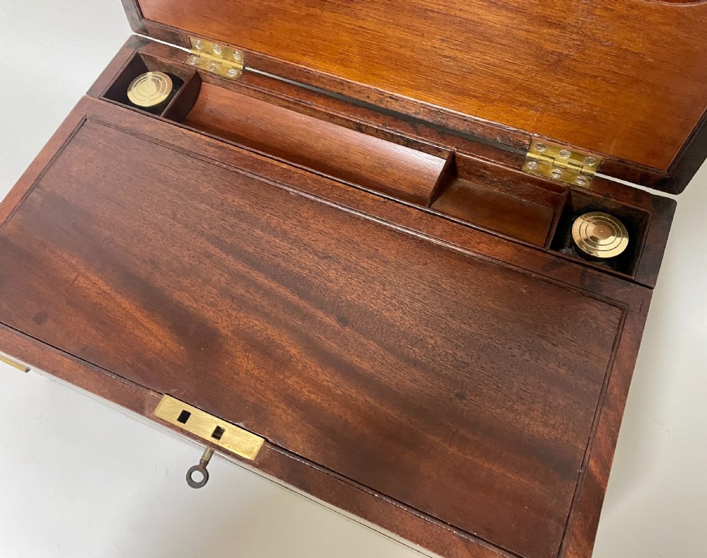 Victorian Military Style Mahogany Writing Slope View XVIII