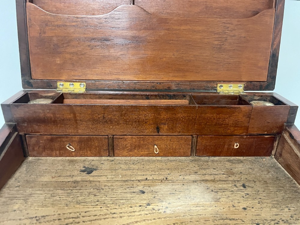 Victorian Military Style Mahogany Writing Slope View XX