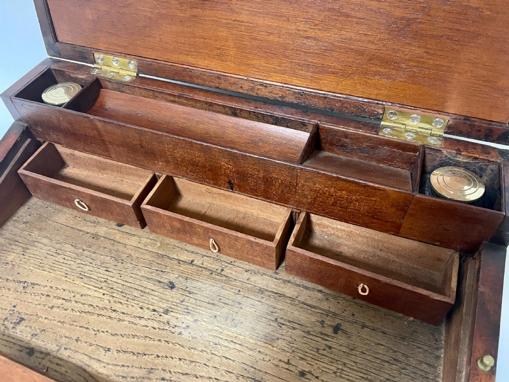 Victorian Military Style Mahogany Writing Slope View XXI
