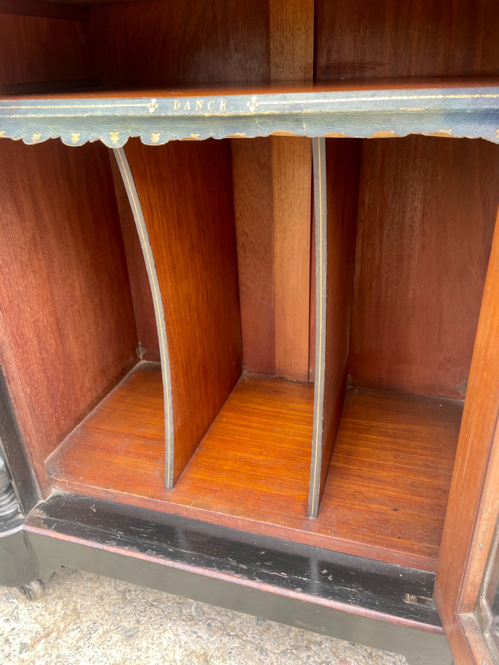 Victorian Aesthetic Style Ebonised Music Cabinet View XVII