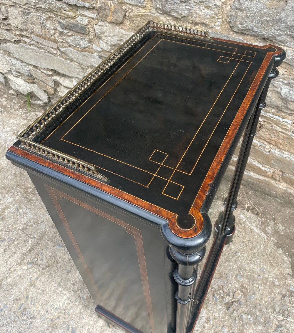 Victorian Aesthetic Style Ebonised Music Cabinet View XXV