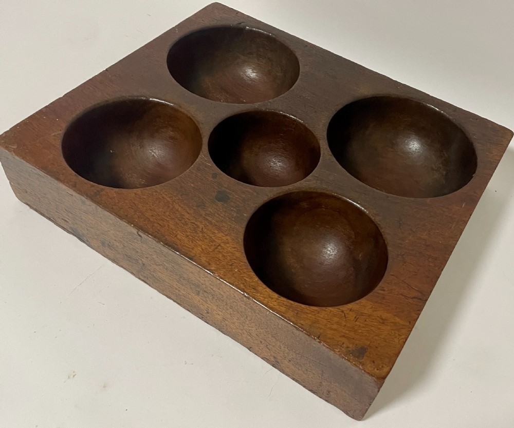 Antique Wooden Coin Tray View II