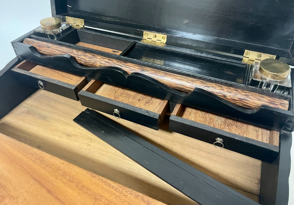 Antique Anglo-Indian Ebony Writing Slope View VI