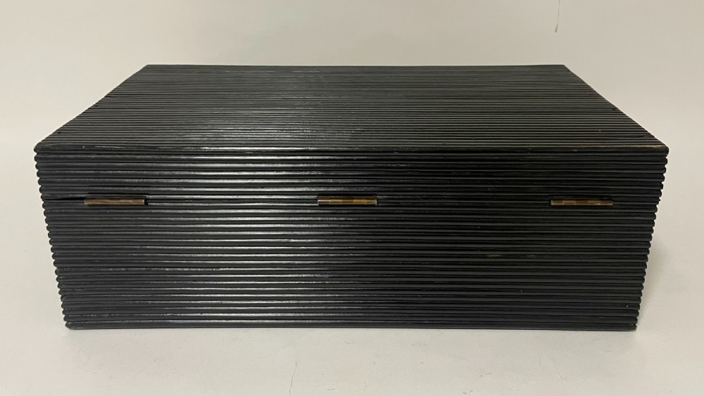 Antique Anglo-Indian Ebony Writing Slope View X