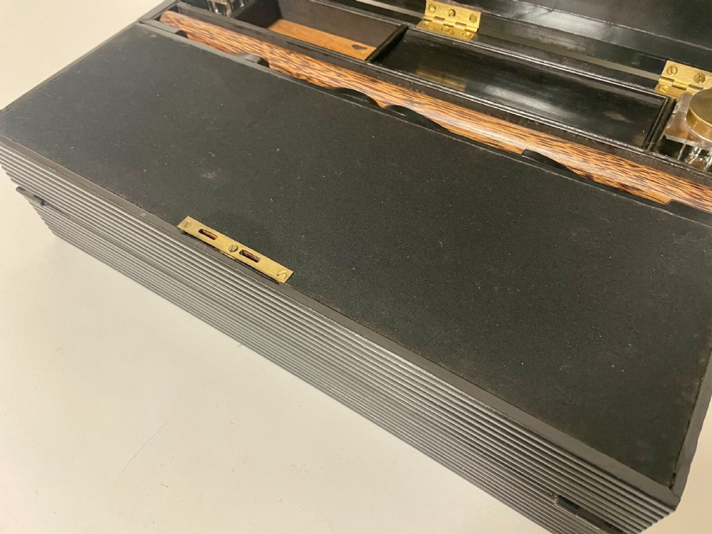 Antique Anglo-Indian Ebony Writing Slope View XV