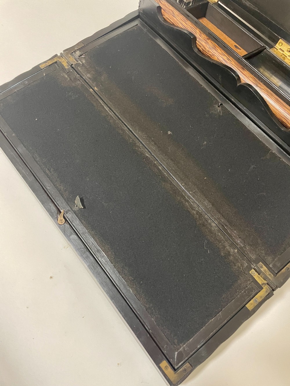 Antique Anglo-Indian Ebony Writing Slope View XVII
