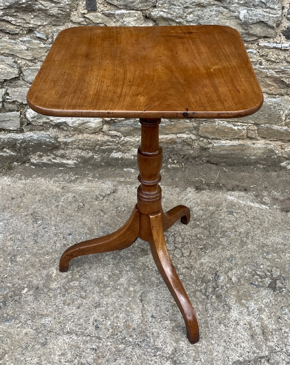 ?Georgian Mahogany Tilt Top Wine Table