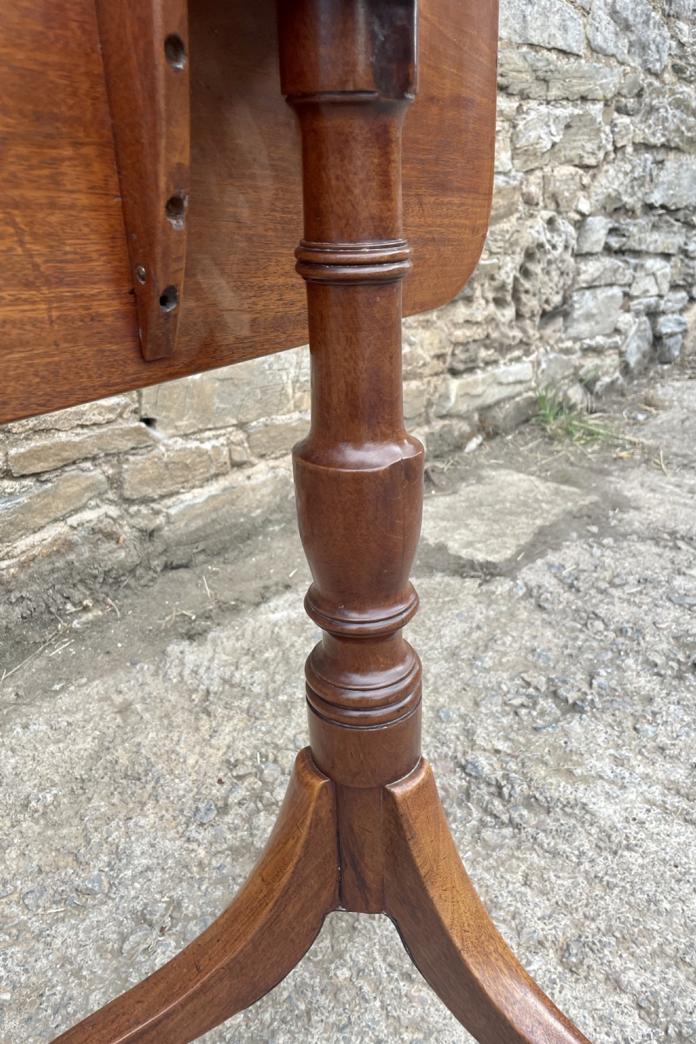 ?Georgian Mahogany Tilt Top Wine Table View XII