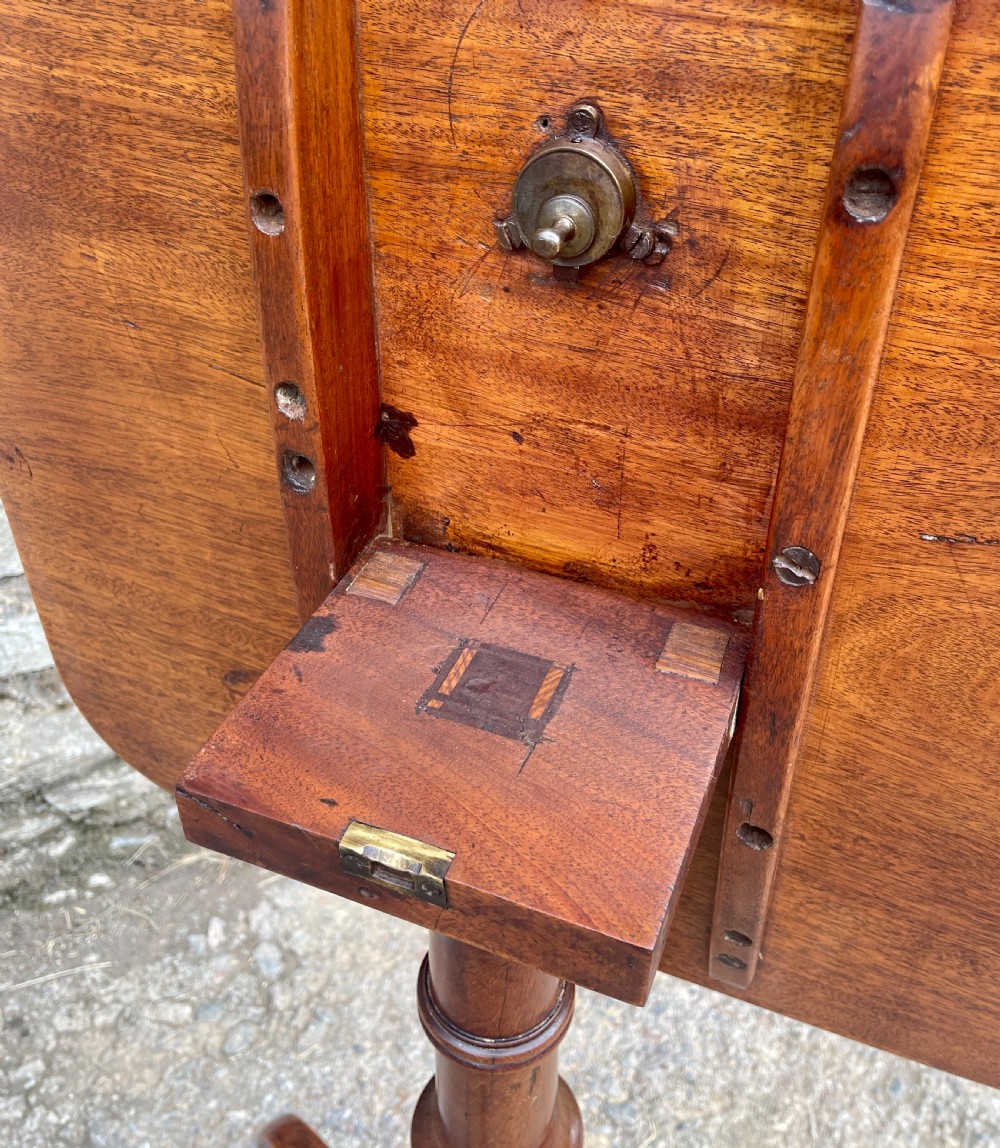 ?Georgian Mahogany Tilt Top Wine Table View XIX