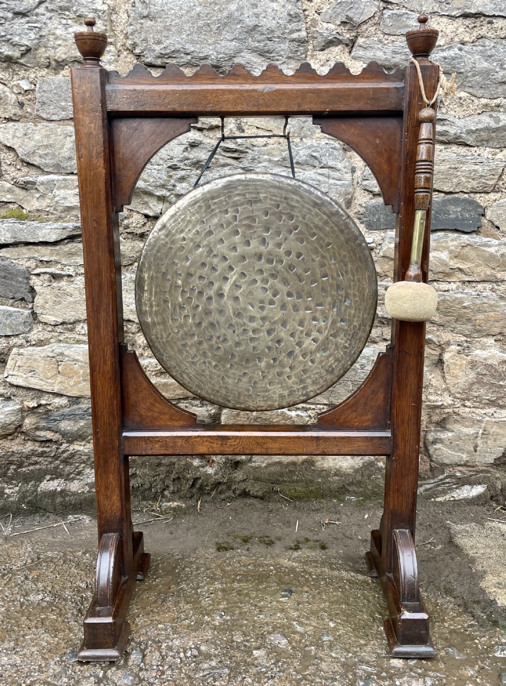 Victorian Oak Dinner Gong